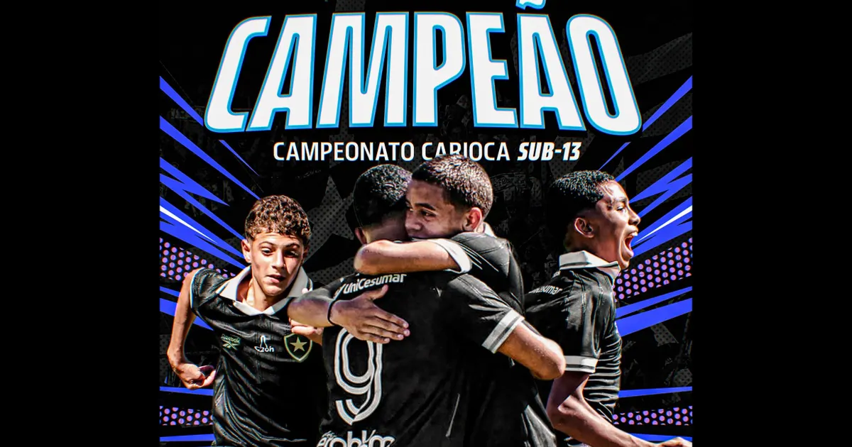 Botafogo conquista o sétimo título consecutivo no Campeonato Carioca Sub-13