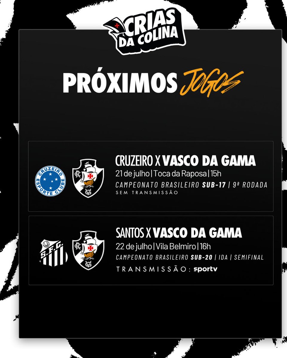 Vasco da Gama define agenda decisiva para as categorias de base nesta semana