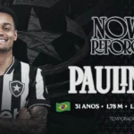 Paulinho é oficializado COMO primeiro reforço do Botafogo para a janela internacional