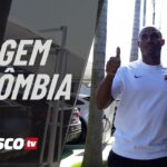 Vasco registra bastidores da viagem para compromisso internacional na Colômbia