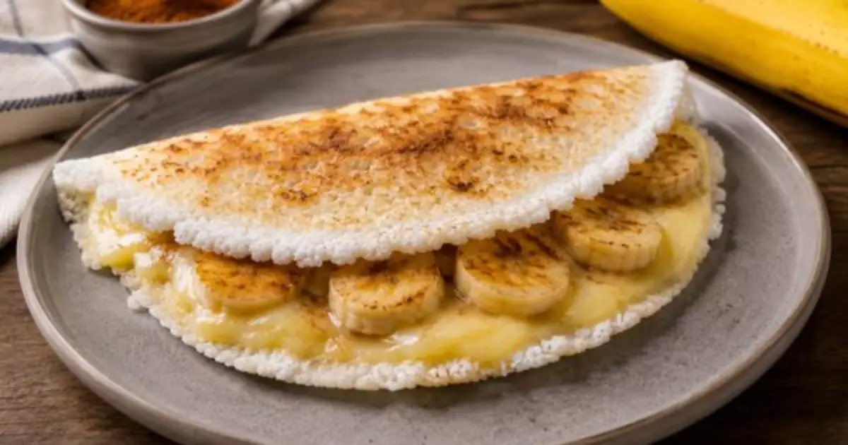 Tapioca com banana e queijo: o preparo gratinado que une sabor e saúde em minutos