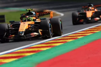 Mclaren lamenta erro estratégico que frustrou pódio de Lando Norris na Bélgica