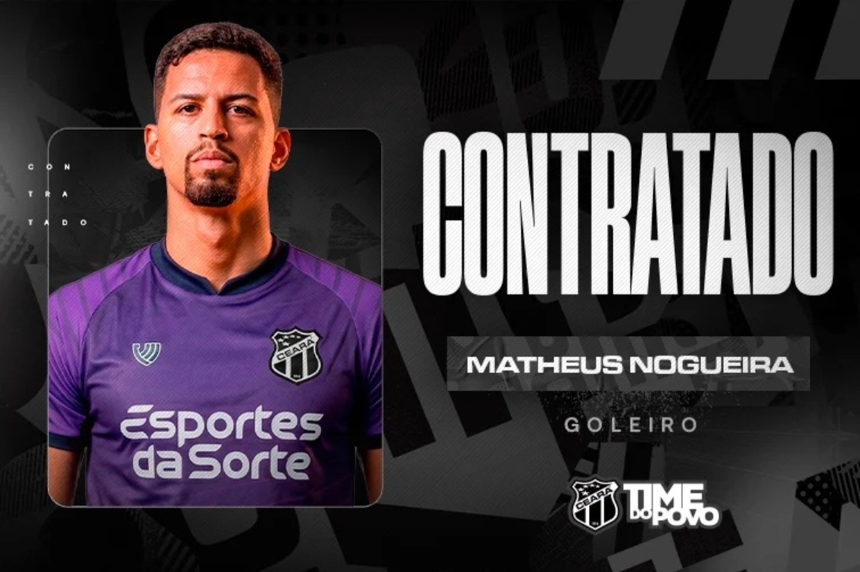 Ceará oficializa a chegada do goleiro Matheus Nogueira para a sequência da temporada