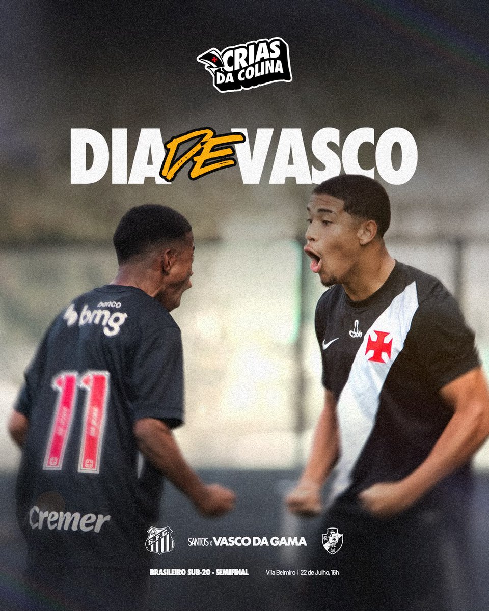 Vasco enfrenta o Santos na Vila Belmiro pelo jogo de ida da semifinal do Brasileiro Sub-20