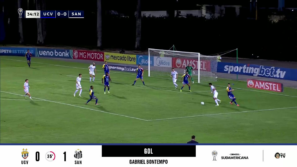 Santos marca com Gabriel Bontempo e assume vantagem contra o UCV na Sul-americana
