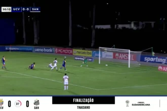 Santos desperdiça oportunidade clara de gol em duelo pela Sul-americana