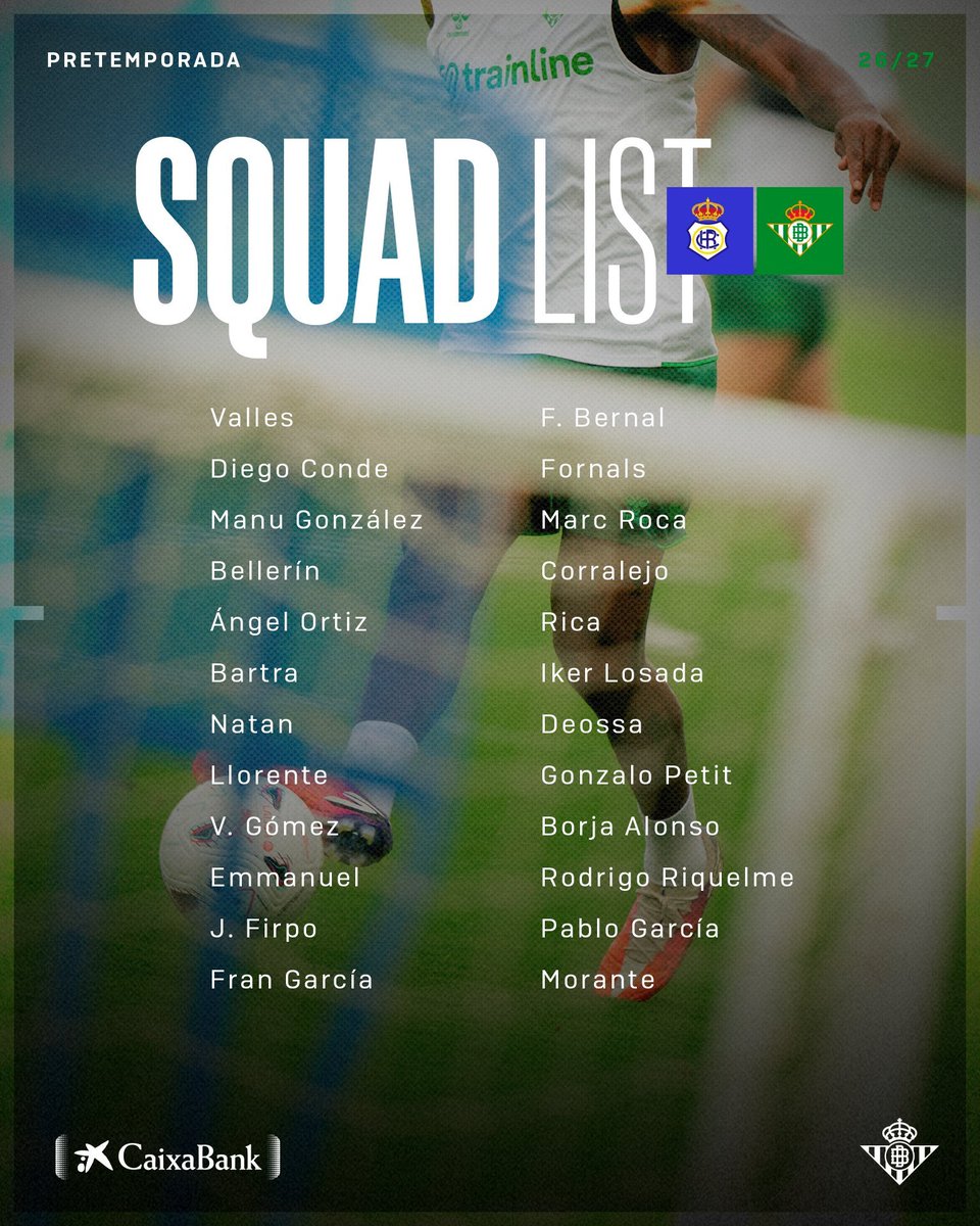 Deossa integra lista de relacionados do Betis para amistoso de pré-temporada