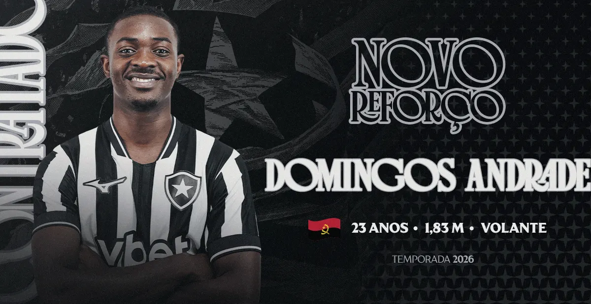 Botafogo oficializa a chegada DO volante angolano Domingos Andrade