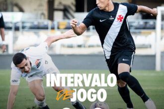 Empate sem gols marca o primeiro tempo entre Santos e Vasco no Brasileiro Sub-20