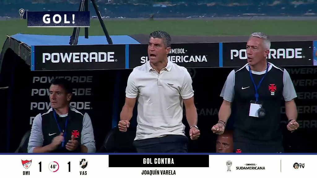 Vasco empata partida com gol contra relâmpago logo no início do segundo tempo