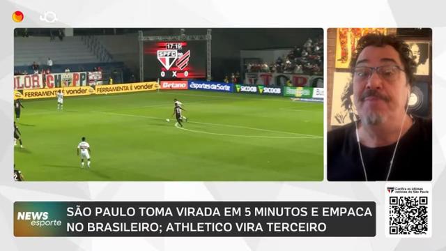 São Paulo sofre virada relâmpago e perde terreno na tabela do Brasileirão