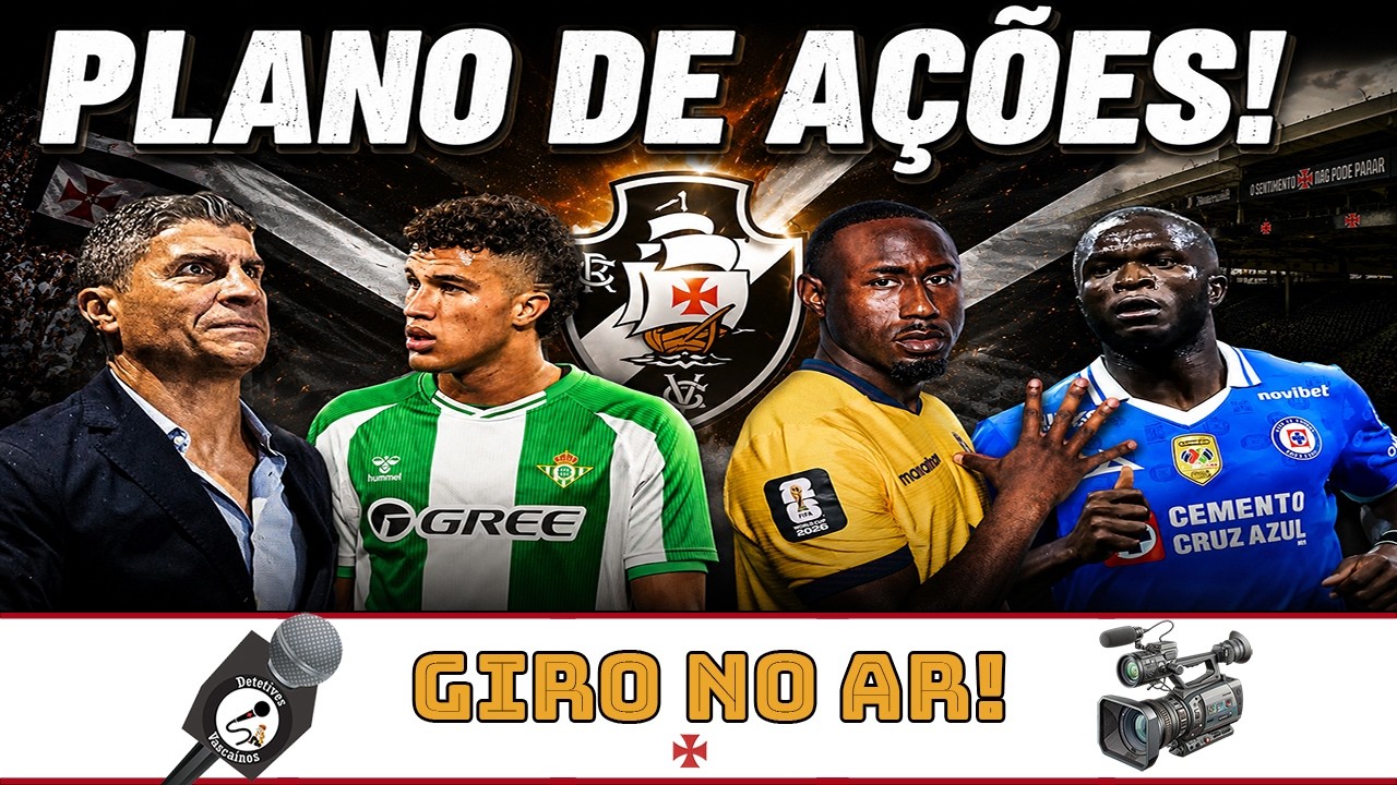 Vasco intensifica planejamento no mercado e avalia novos nomes para o elenco