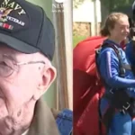Idoso de 105 anos desafia a idade e realiza salto de paraquedas inédito