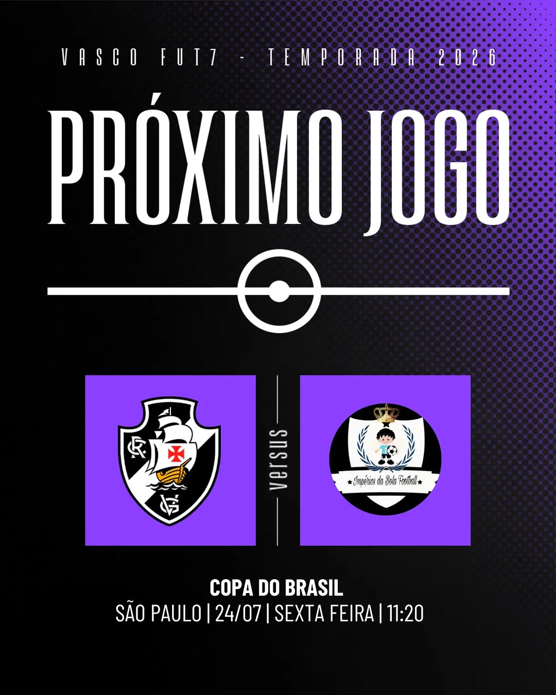Vasco inicia trajetória na Copa do Brasil de futebol 7 nesta sexta-feira