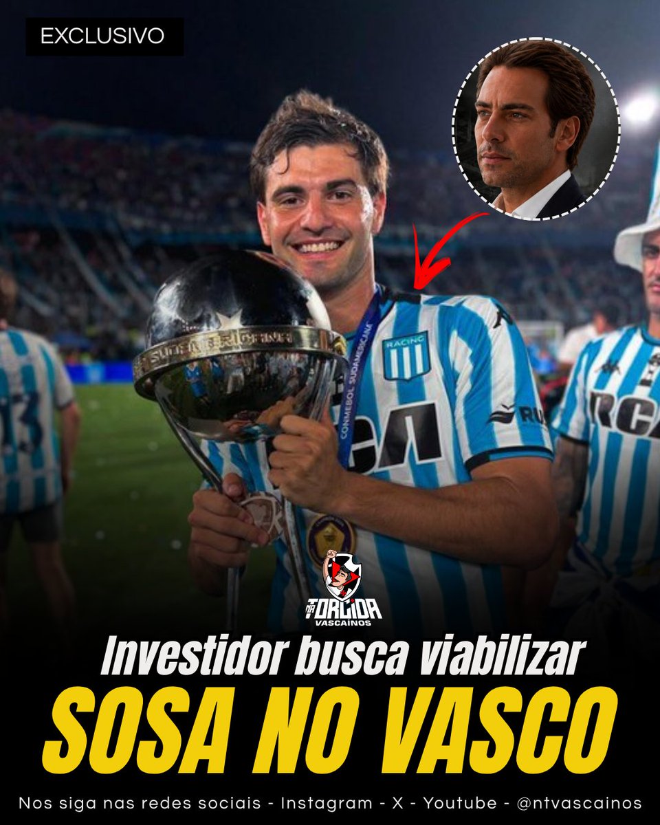 Investidor atua nos bastidores para viabilizar chegada de Santiago Sosa ao Vasco