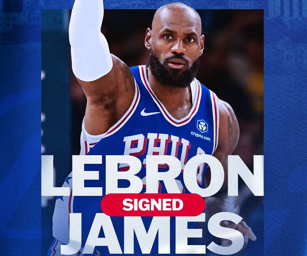 Lebron James oficializa contrato de duas temporadas com o Philadelphia 76ers