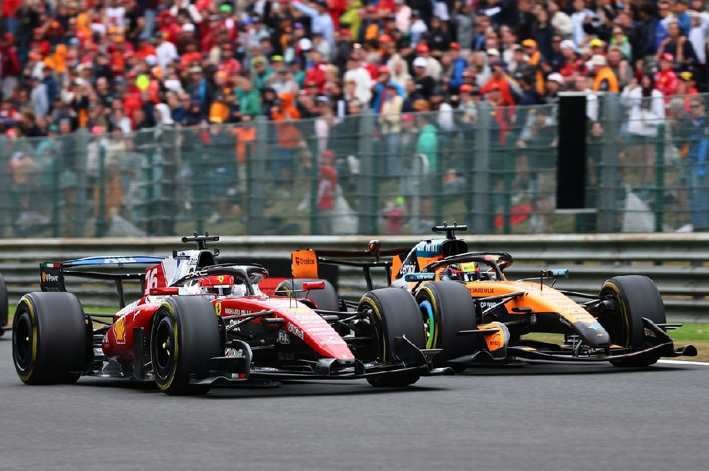 Leclerc admite excesso em disputa contra Piastri no GP da Bélgica