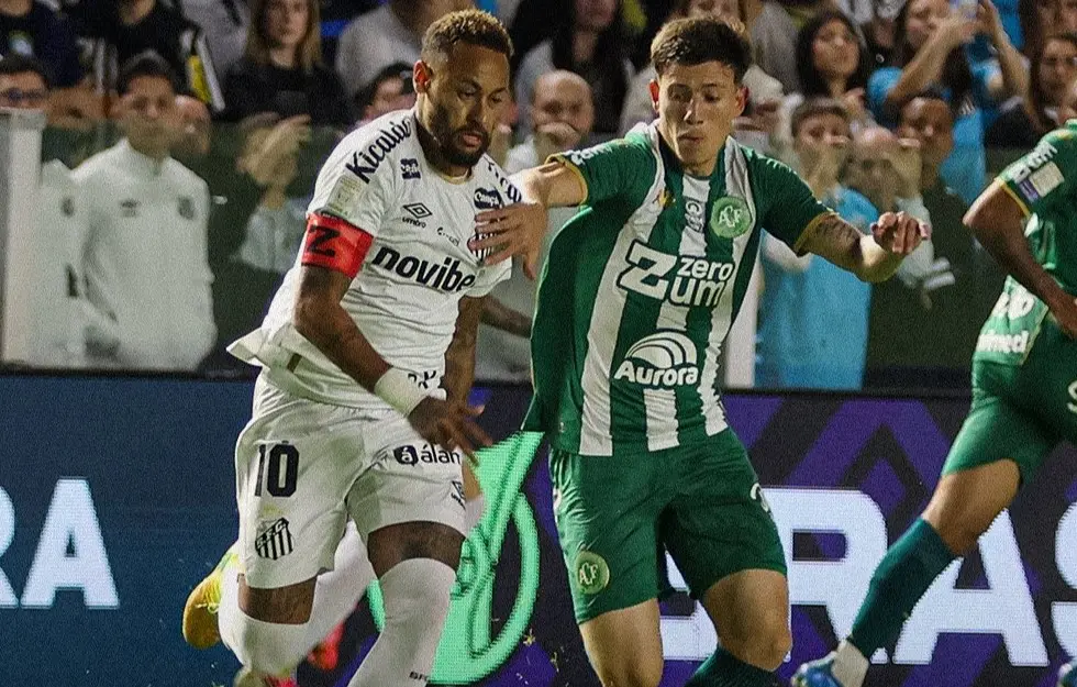 Neymar brilha em retorno e garante empate do Santos contra a Chapecoense