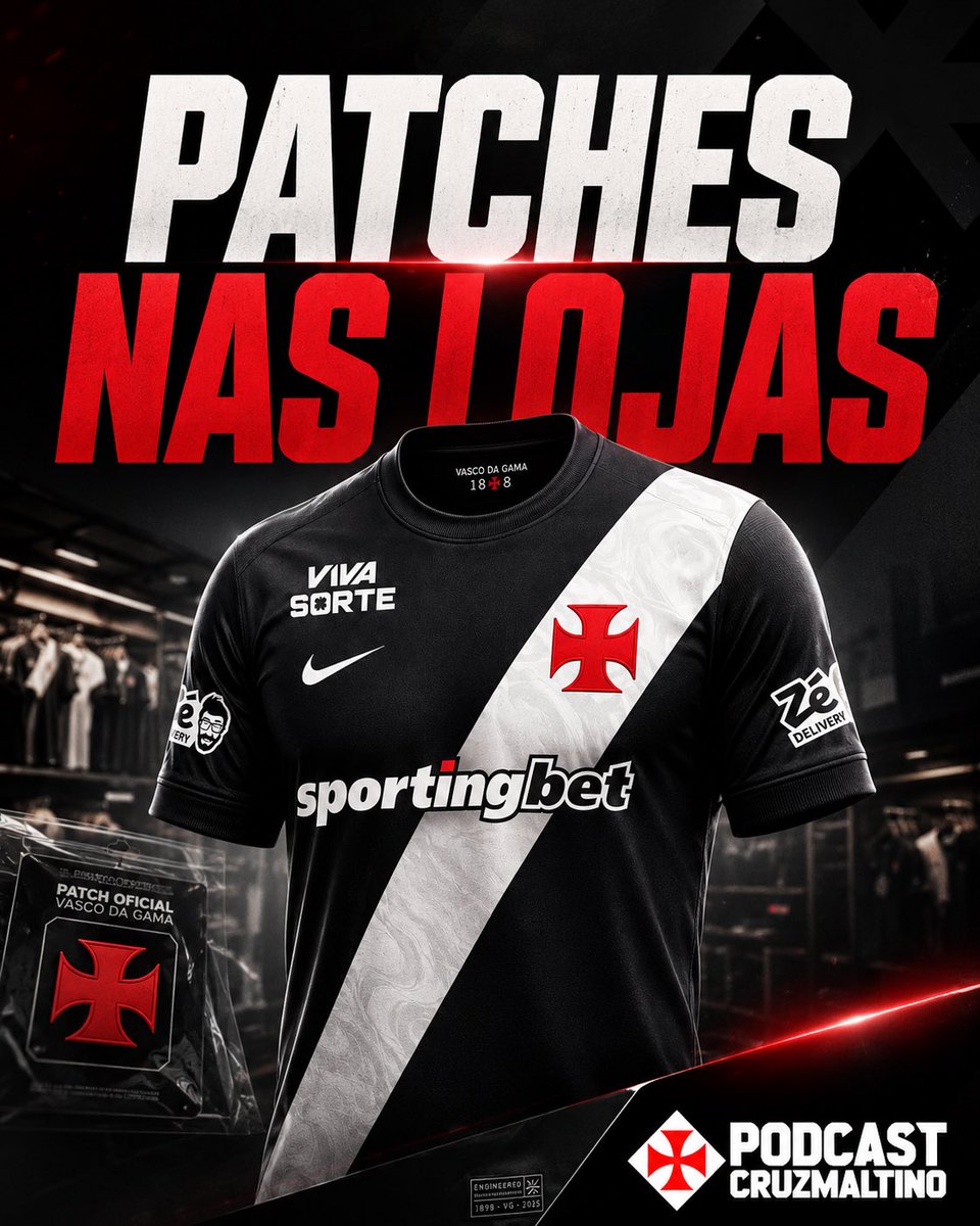 Patches da Sportingbet chegam às lojas e indicam novo patrocínio do Vasco