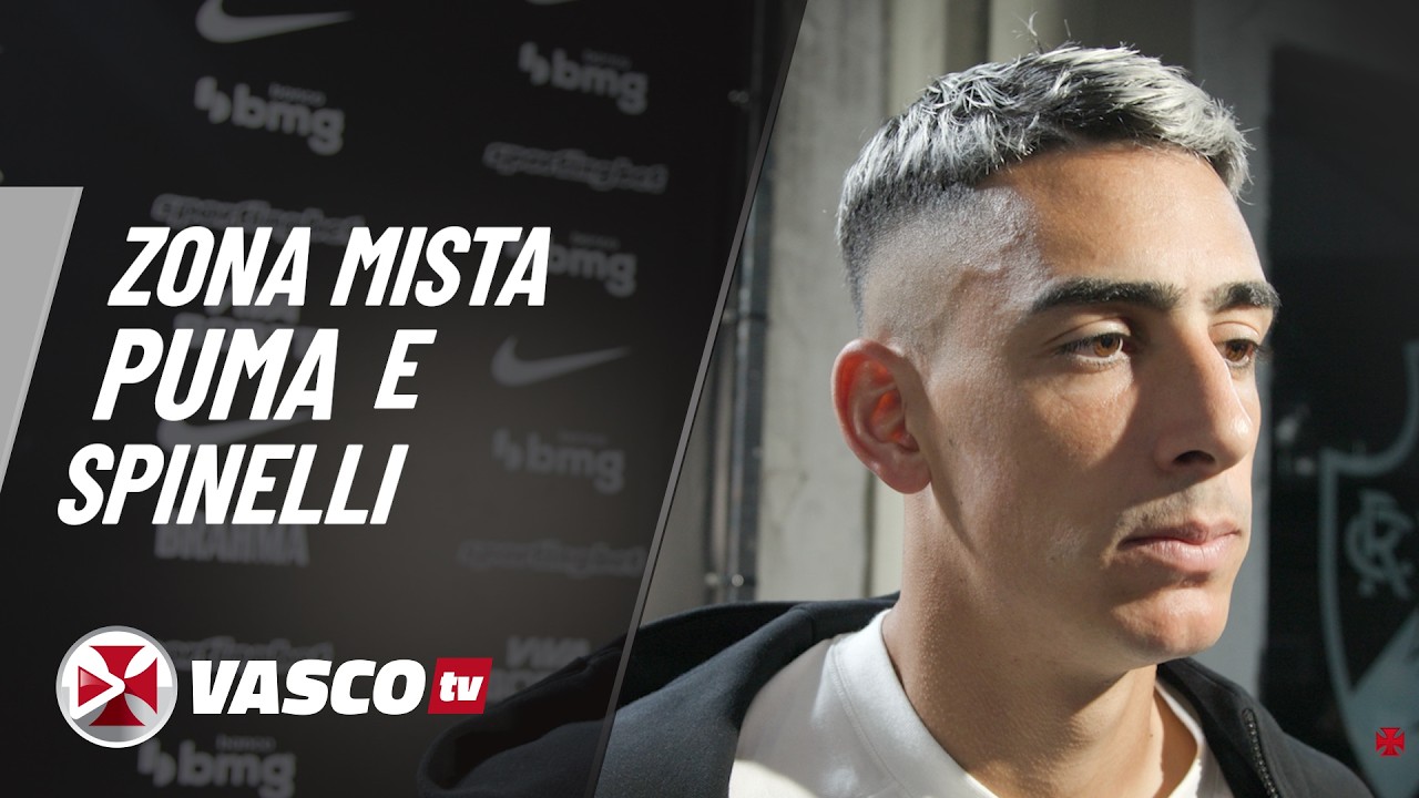 Spinelli e Puma Rodríguez analisam empate do Vasco com o Mirassol em entrevistas na zona mista