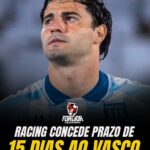 Vasco assegura prazo de 15 dias do Racing em tratativas por reforço