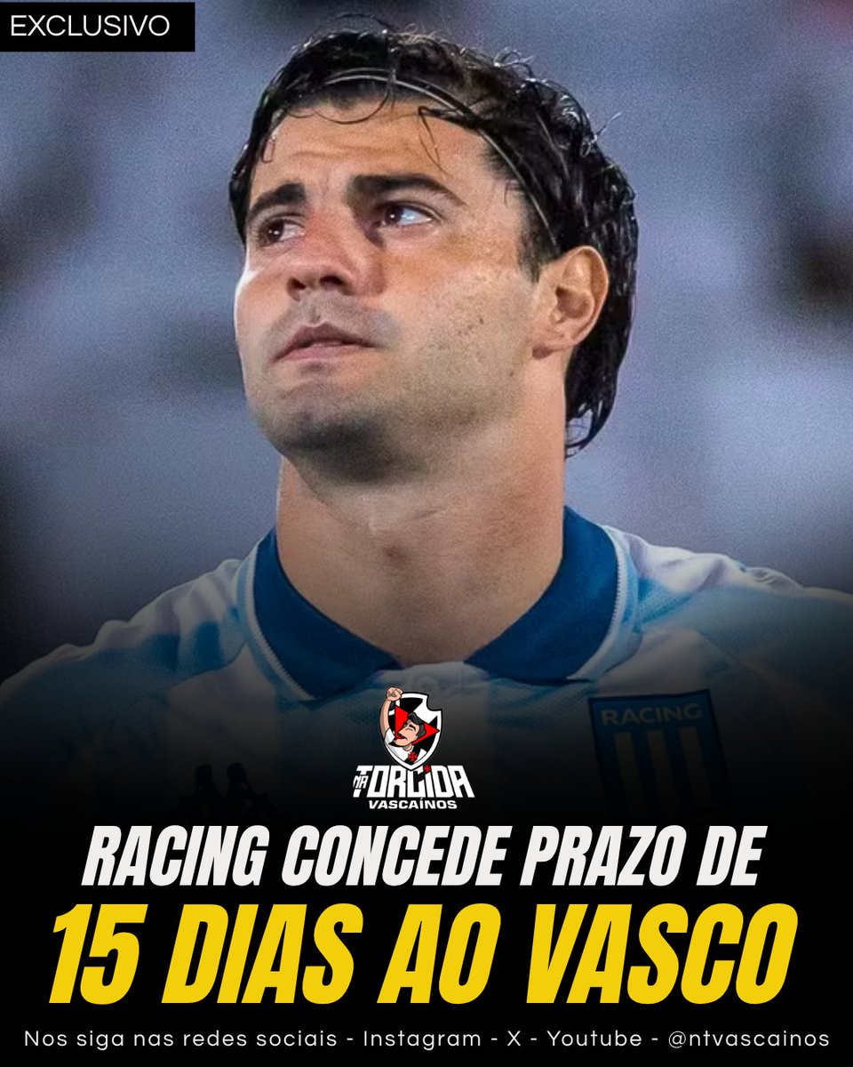 Vasco assegura prazo de 15 dias do Racing em tratativas por reforço