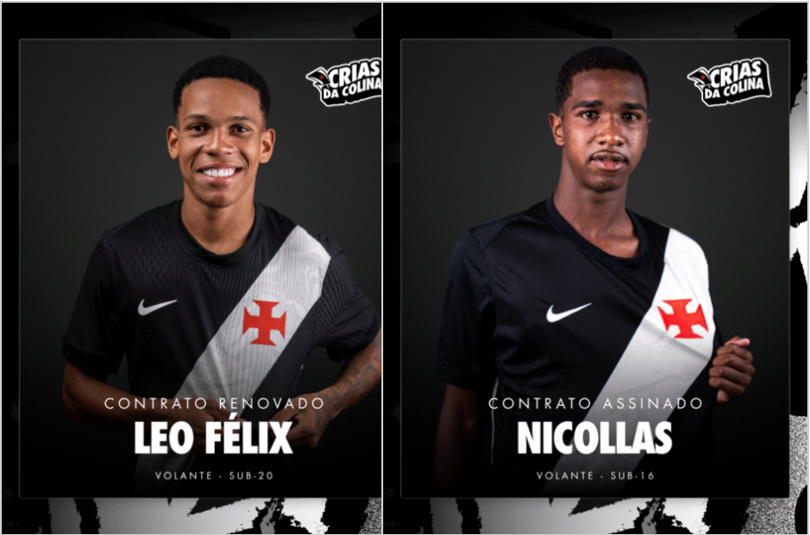 Vasco da Gama assegura futuro com renovação de Leo Félix e primeiro contrato de Nicollas