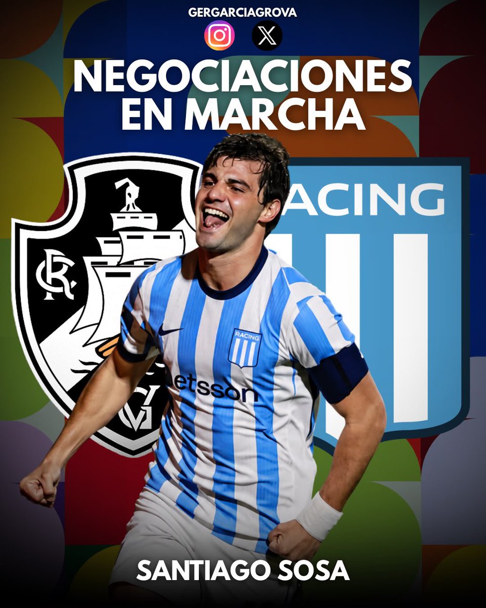 Vasco da Gama avança em negociações para contratar Santiago Sosa do Racing