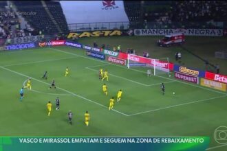 Vasco e Mirassol empatam e permanecem em situação crítica na tabela