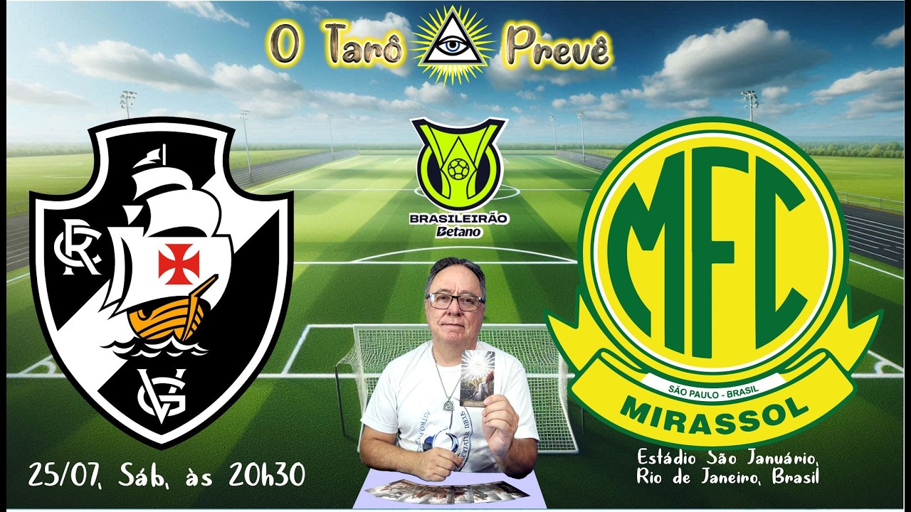 Vasco e Mirassol se enfrentam em São Januário com expectativas divididas por oráculos