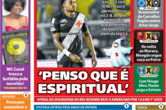 Vasco empata com Mirassol e Andrés Gómez questiona momento da equipe