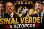 Vasco recebe sinal verde de Marcos Lamacchia para buscar cinco novos reforços