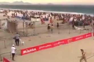 Ventos de 100 km/h forçam adiamento de etapa do circuito mundial de vôlei de praia