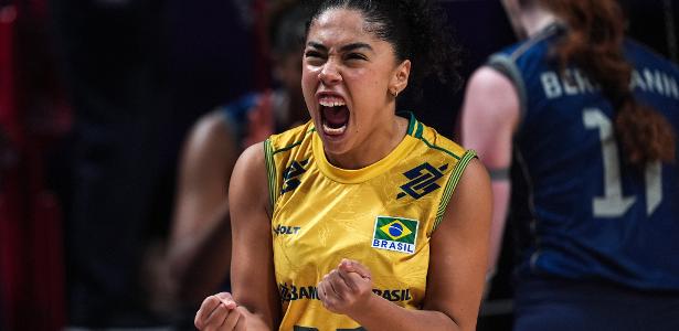 Vôlei feminino brasileiro celebra triunfo sobre a Itália e avança à final da Liga das Nações