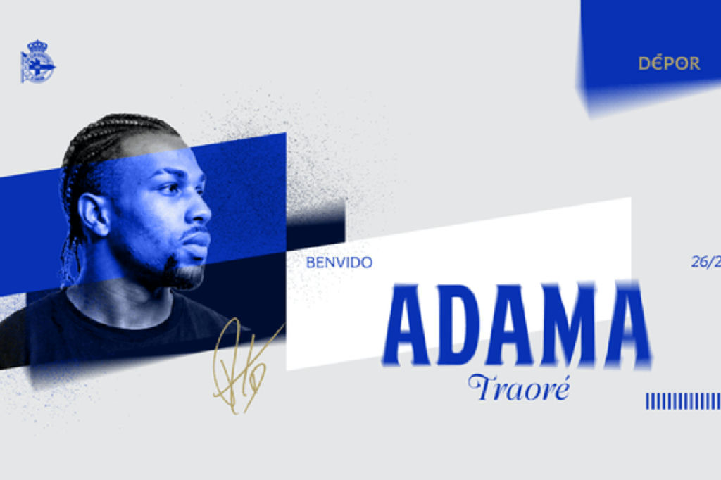 Adama Traoré reforça o Deportivo com contrato até 2028