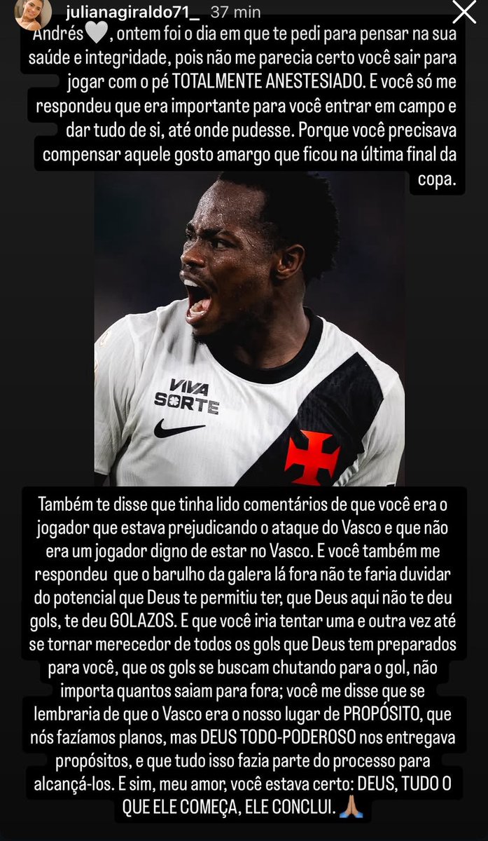 Andrés Gómez superou lesão no pé para atuar pelo Vasco em clássico
