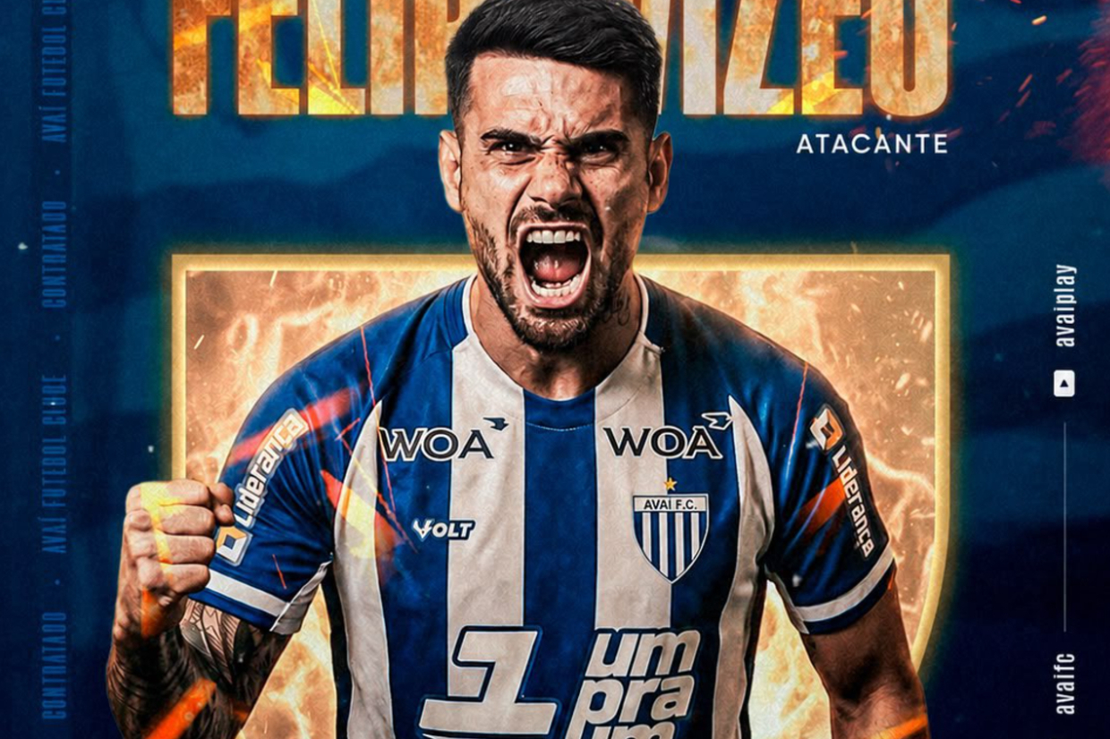 Avaí oficializa o retorno do atacante Felipe Vizeu para a sequência da temporada