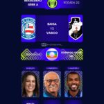Bahia e Vasco se enfrentam pela vigésima segunda rodada do Brasileirão