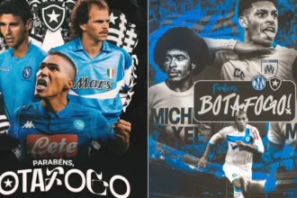 Botafogo celebra 122 anos com homenagens internacionais de Napoli e Olympique de Marselha