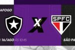 Botafogo e São Paulo se enfrentam pela 16ª rodada do Brasileirão Feminino na TV Brasil