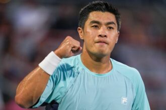 Brandon Nakashima atinge quartas de final em Montréal e celebra nova fase