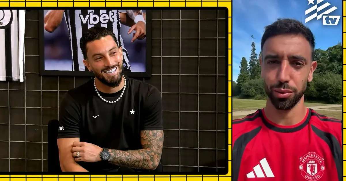 Bruno Fernandes brinca sobre evolução de Alex Telles em cobranças de falta