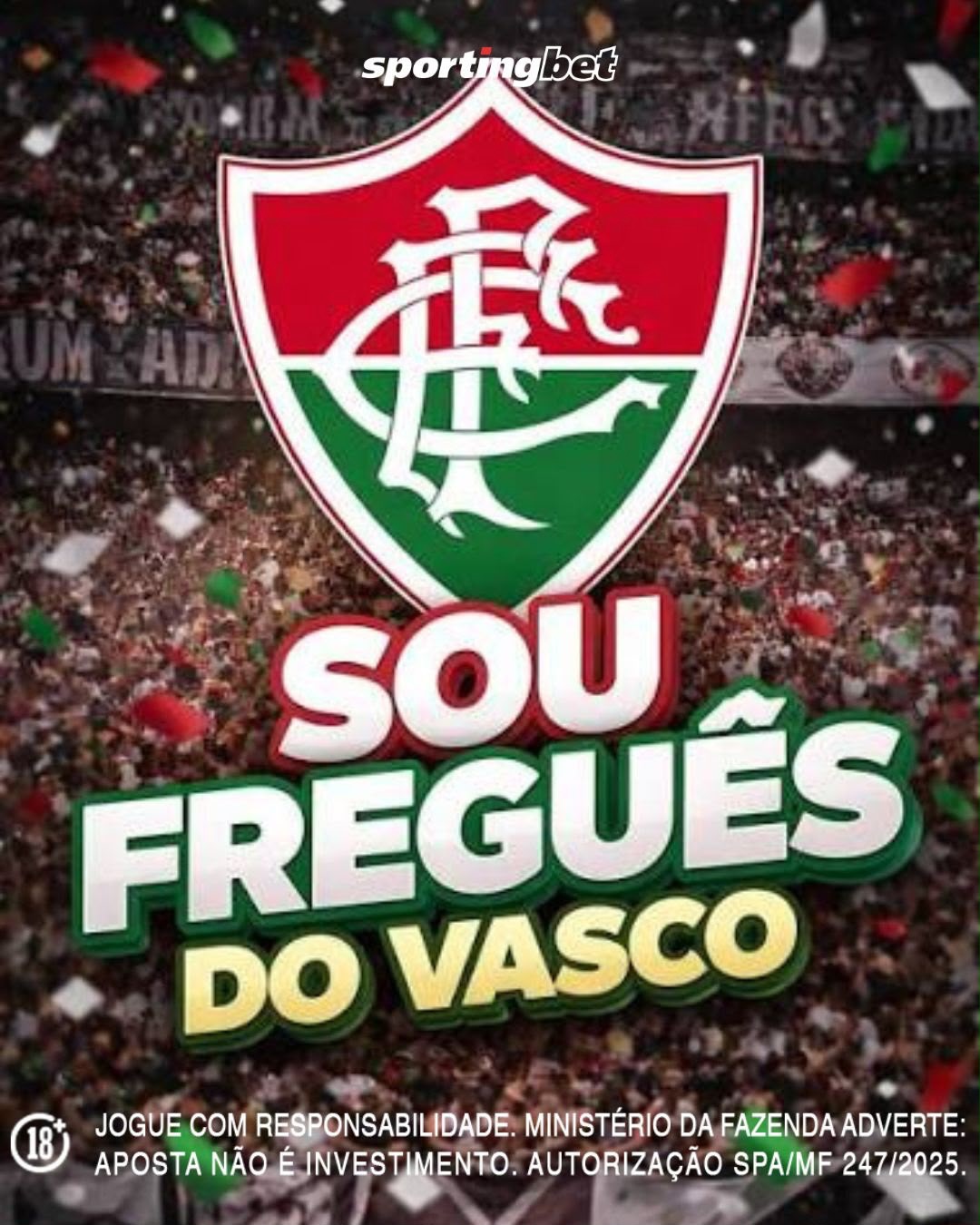 Campanha da Sportingbet provoca Fluminense após avanço do Vasco na Copa do Brasil