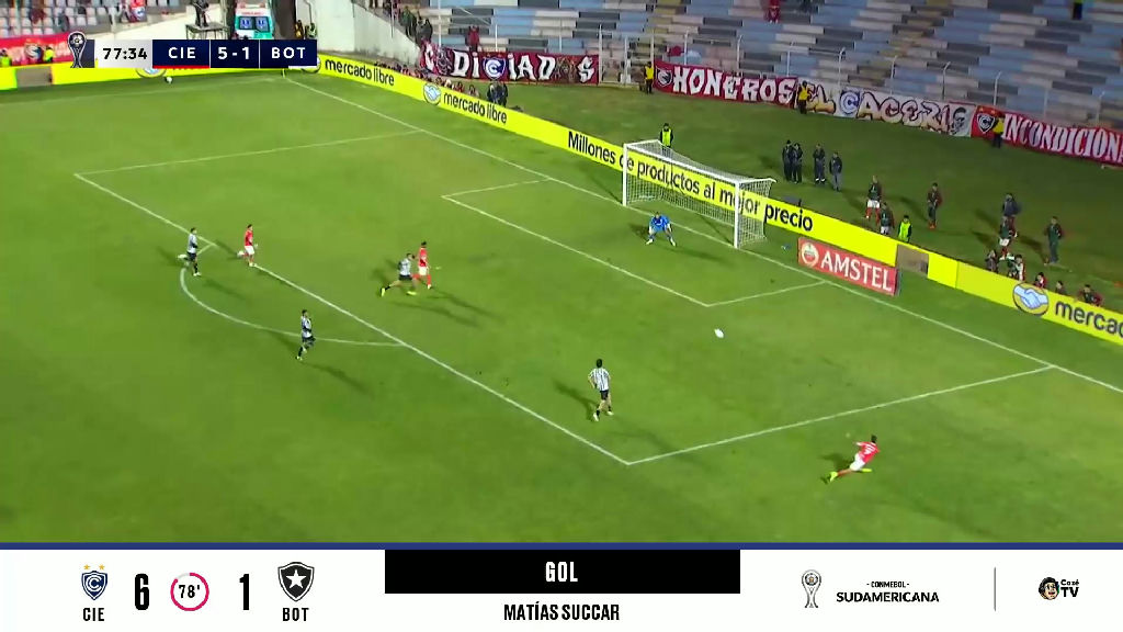 Cienciano domina Botafogo e aplica goleada histórica na Copa Sul-americana