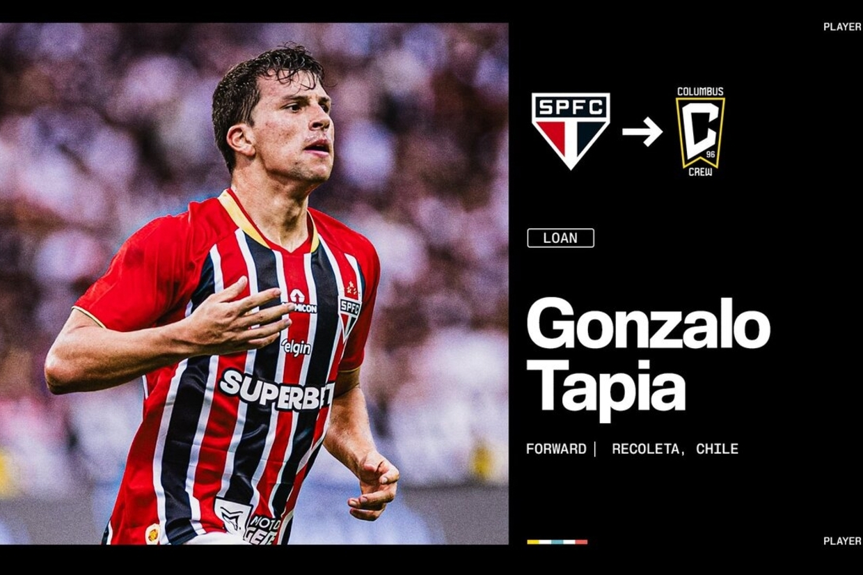 Columbus Crew recebe Gonzalo Tapia por empréstimo de um ano cedido pelo São Paulo