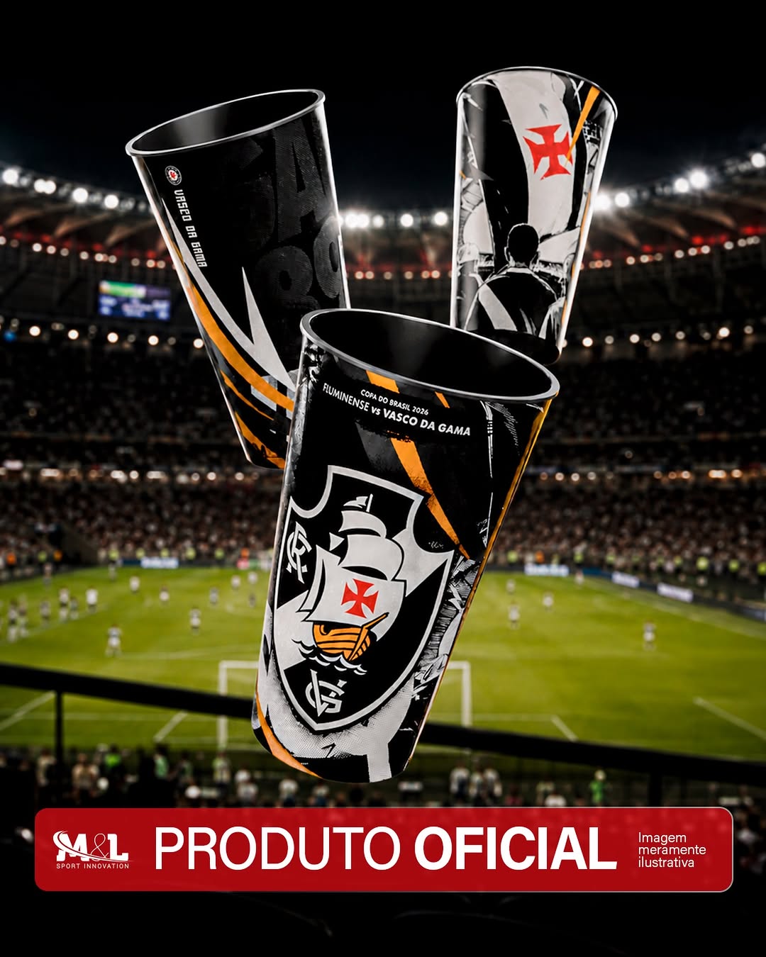 Copo oficial do Vasco é lançado para o confronto decisivo na Copa do Brasil