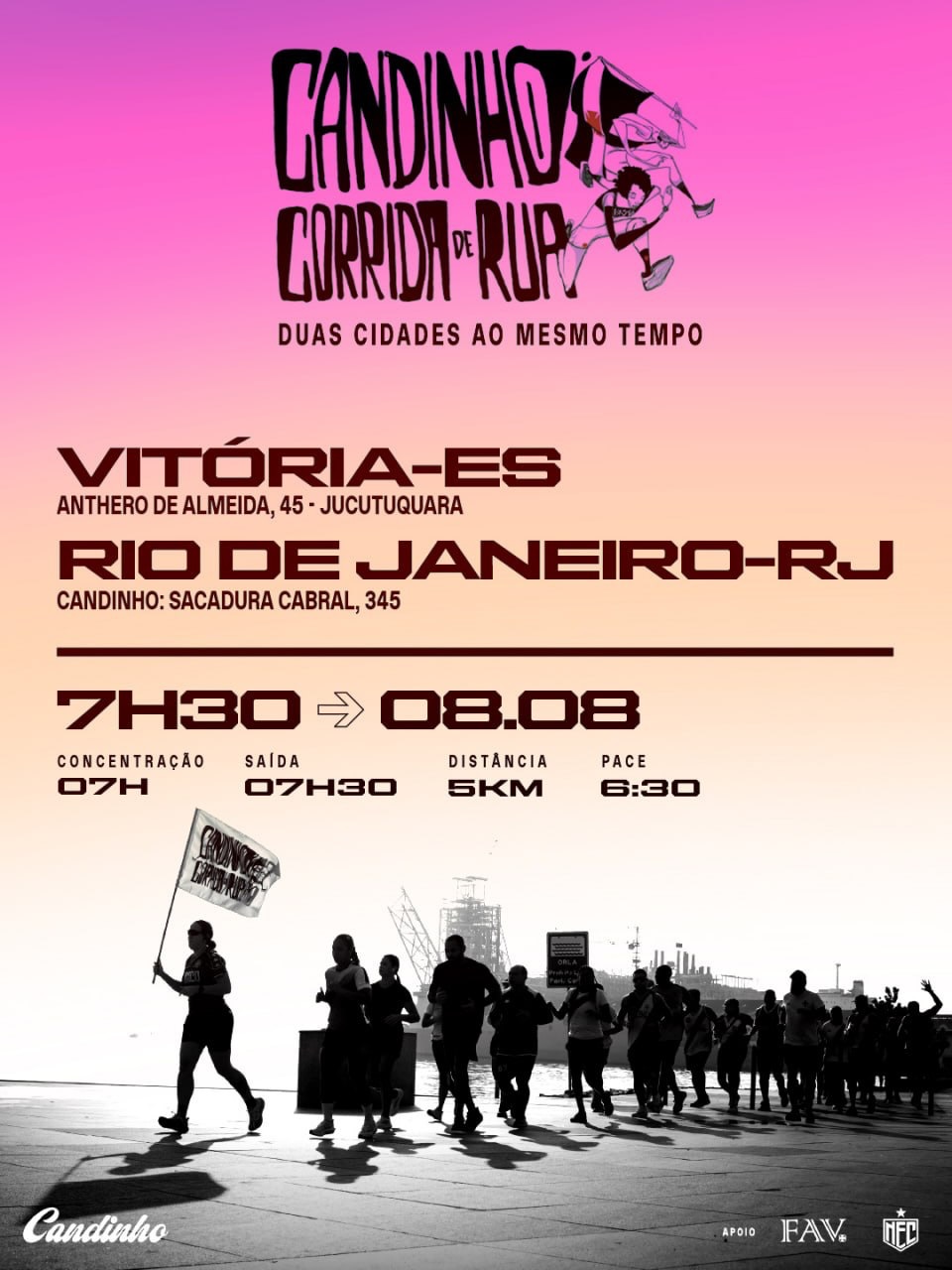 Corrida de rua conecta Rio de Janeiro e Vitória em evento simultâneo