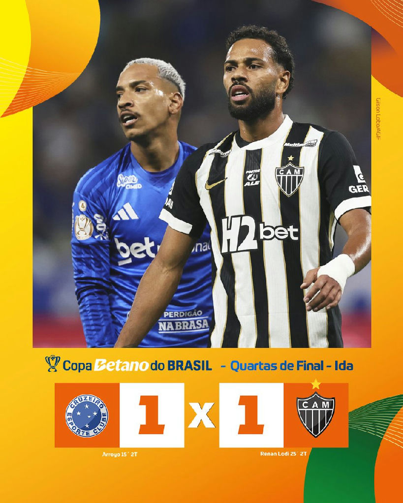 Cruzeiro e Atlético-mg empatam no primeiro duelo das quartas da Copa do Brasil