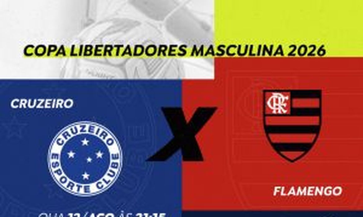 Cruzeiro e Flamengo abrem mata-mata da Libertadores 2026 com transmissão da Rádio Nacional