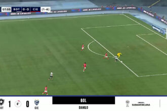 Danilo marca em sua estreia como titular, mas Botafogo é eliminado da Sul-americana